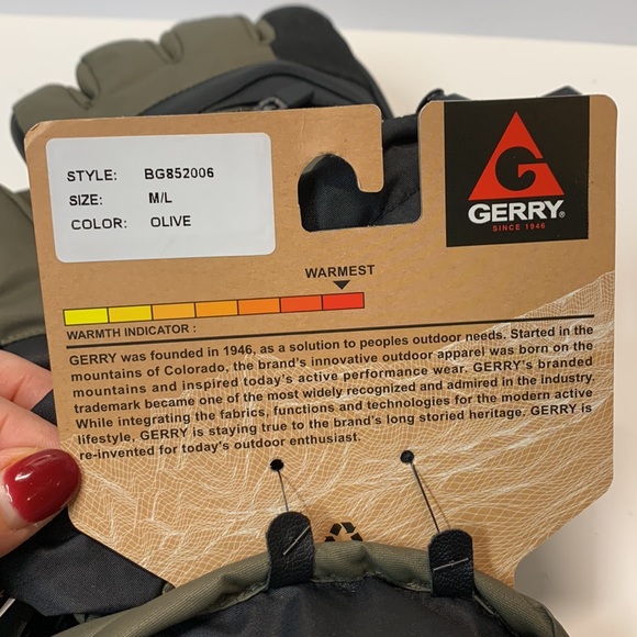 NWT Gerry Mens Winter Gloves Waterproof Insulated - Picture 14 of 14